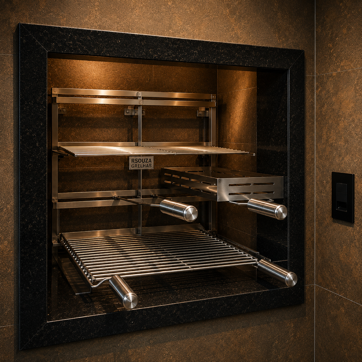 Grelha em inox instalada