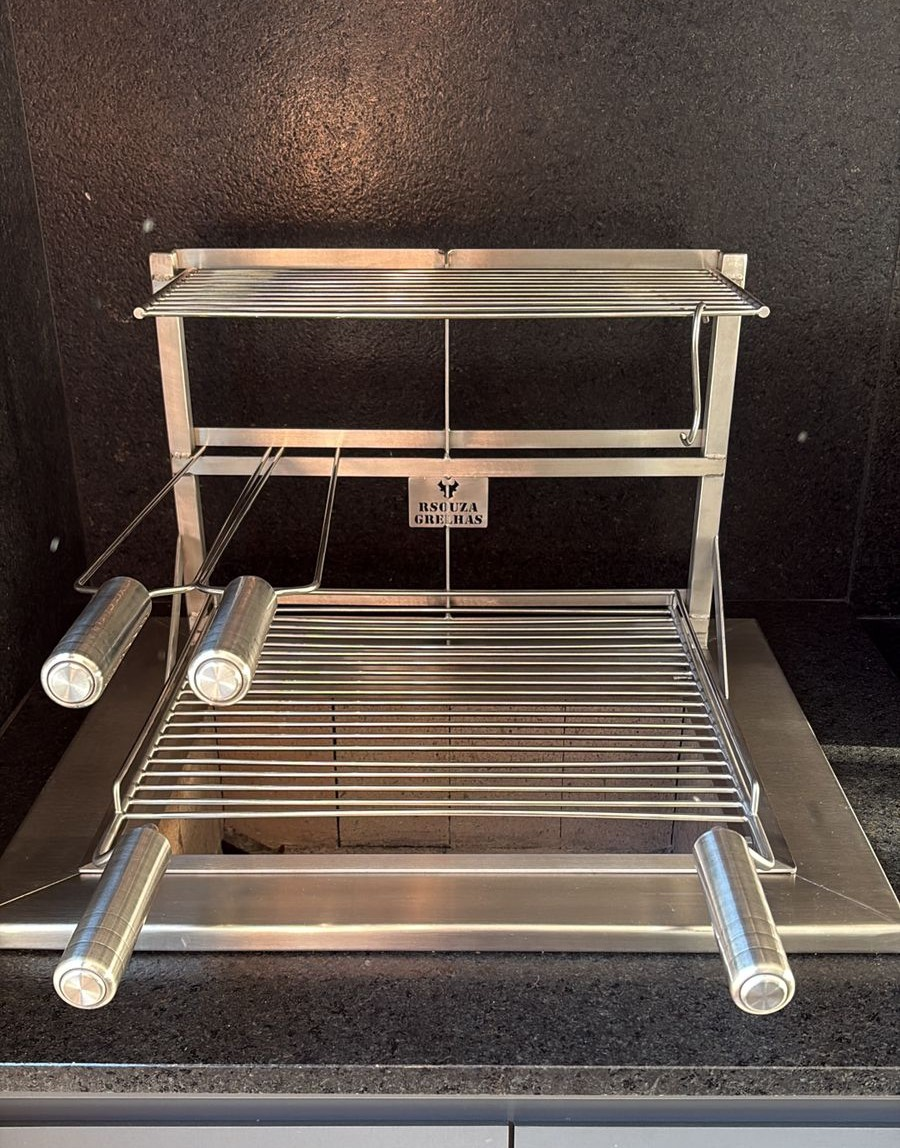 Kit para churrasqueira em inox 304